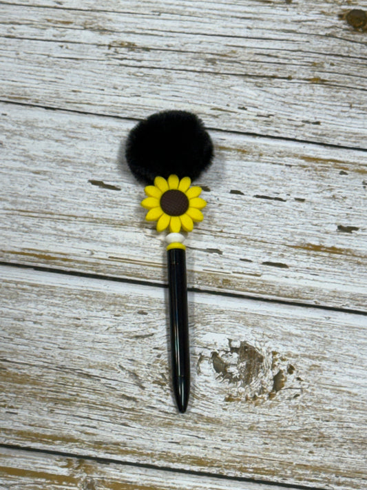 Sunflower Pom-Pom Pen