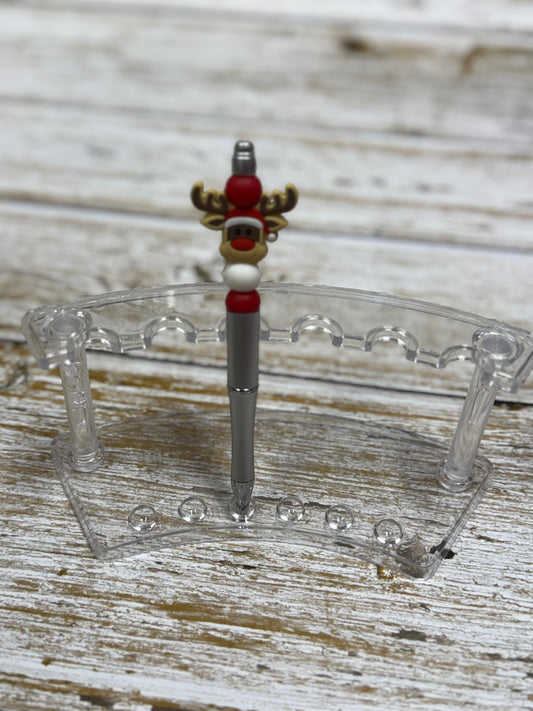 Santa Reindeer Beaded Pen