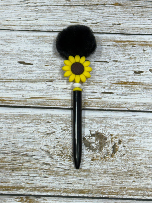 Sunflower Pom-Pom Pen