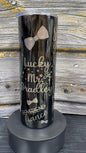 Lucky Mr. – 20 oz Black Stainless Steel Tumbler ("She Said Yes!")